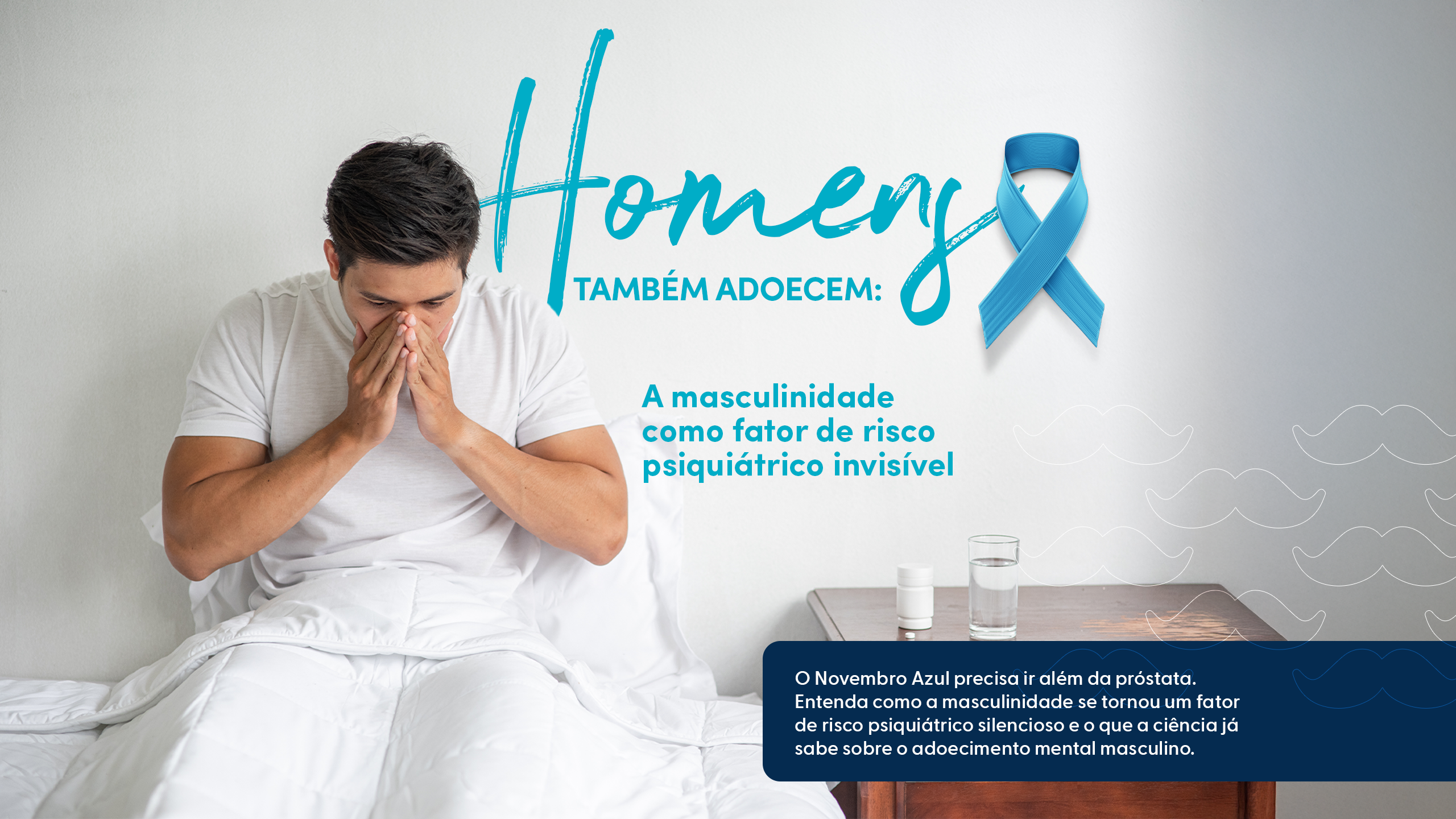 Homem sentado em silêncio com expressão reflexiva, simbolizando o impacto emocional da masculinidade.